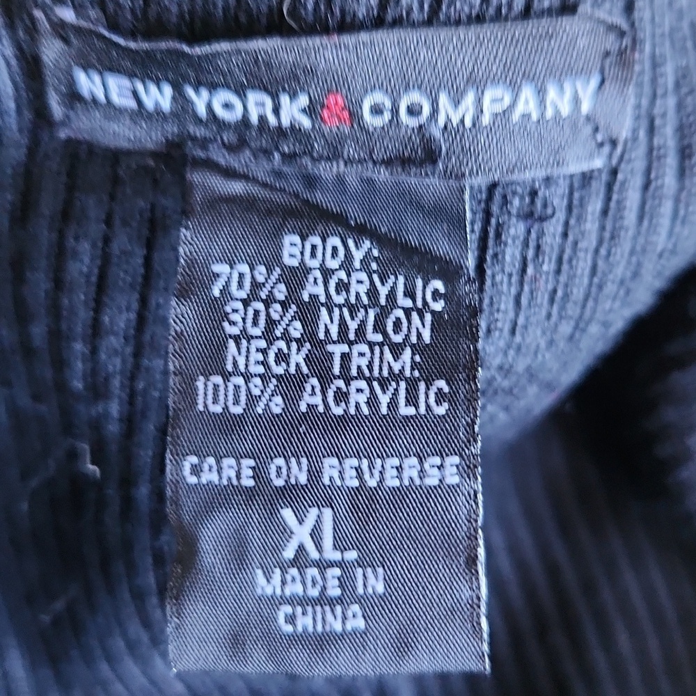 New York & Company Black Ruffled Sweater Top - Picture 12 of 12